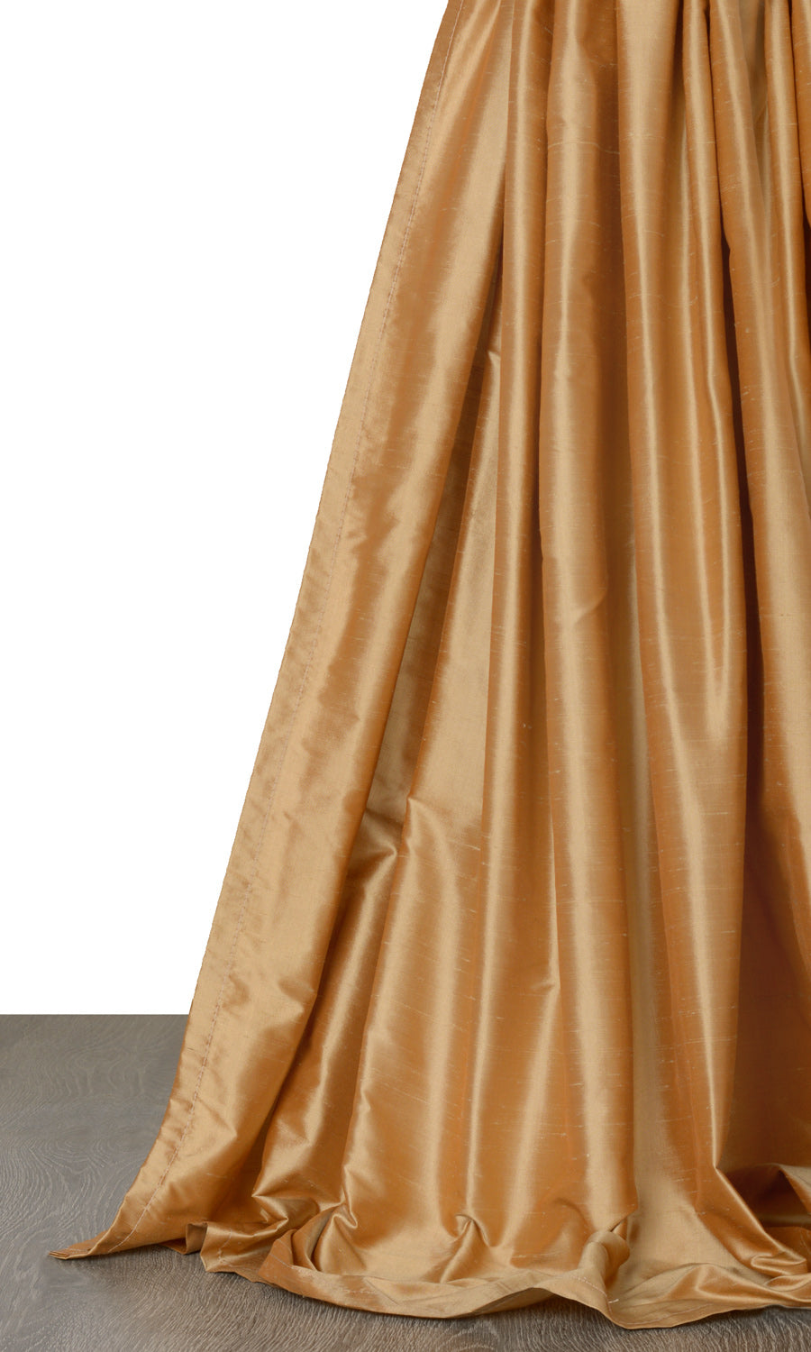 Shantung Silk Window Treatments Fabric Sample (Mustard Gold)