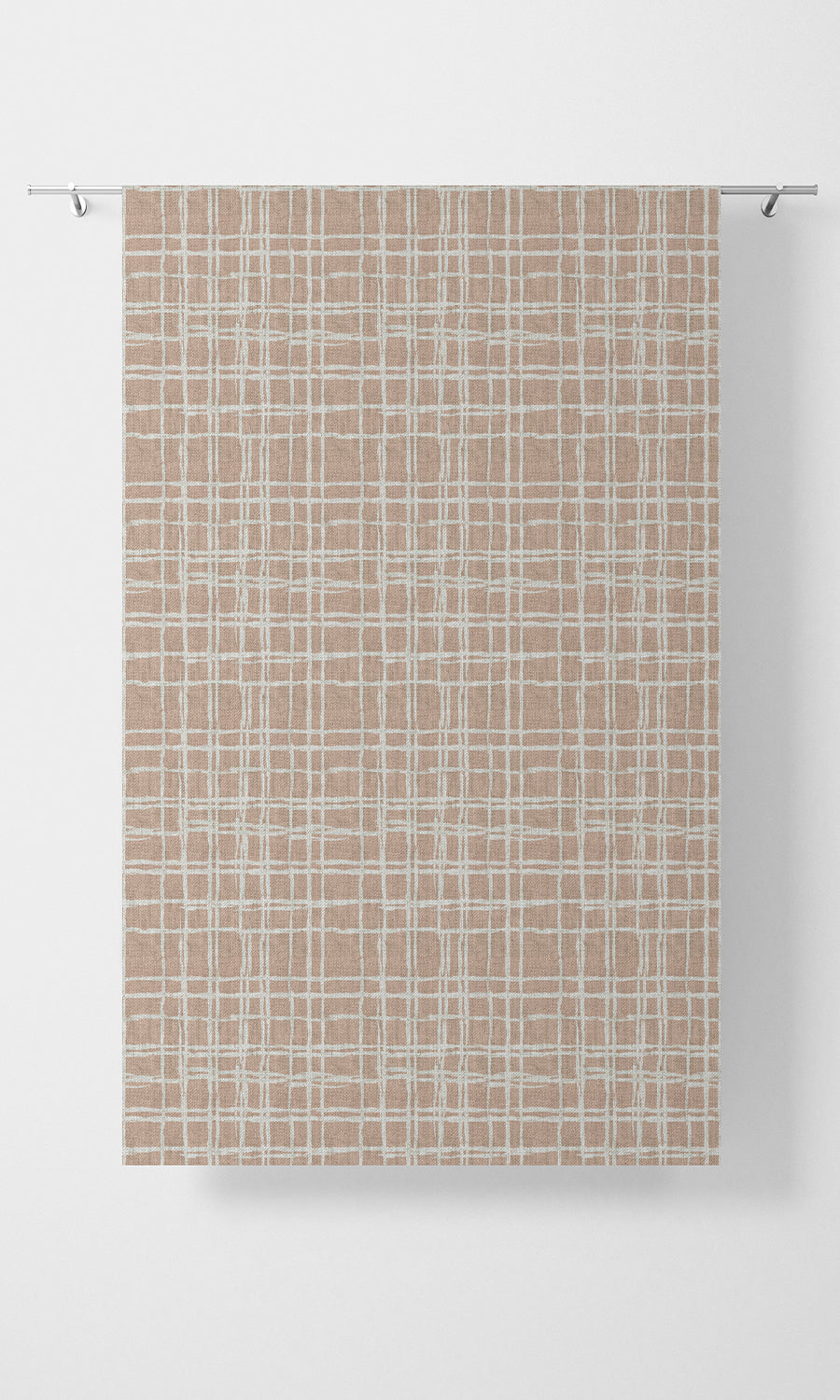 Abstract Print Home Textile Fabric Material By the Metre (Blush Pink/ White)