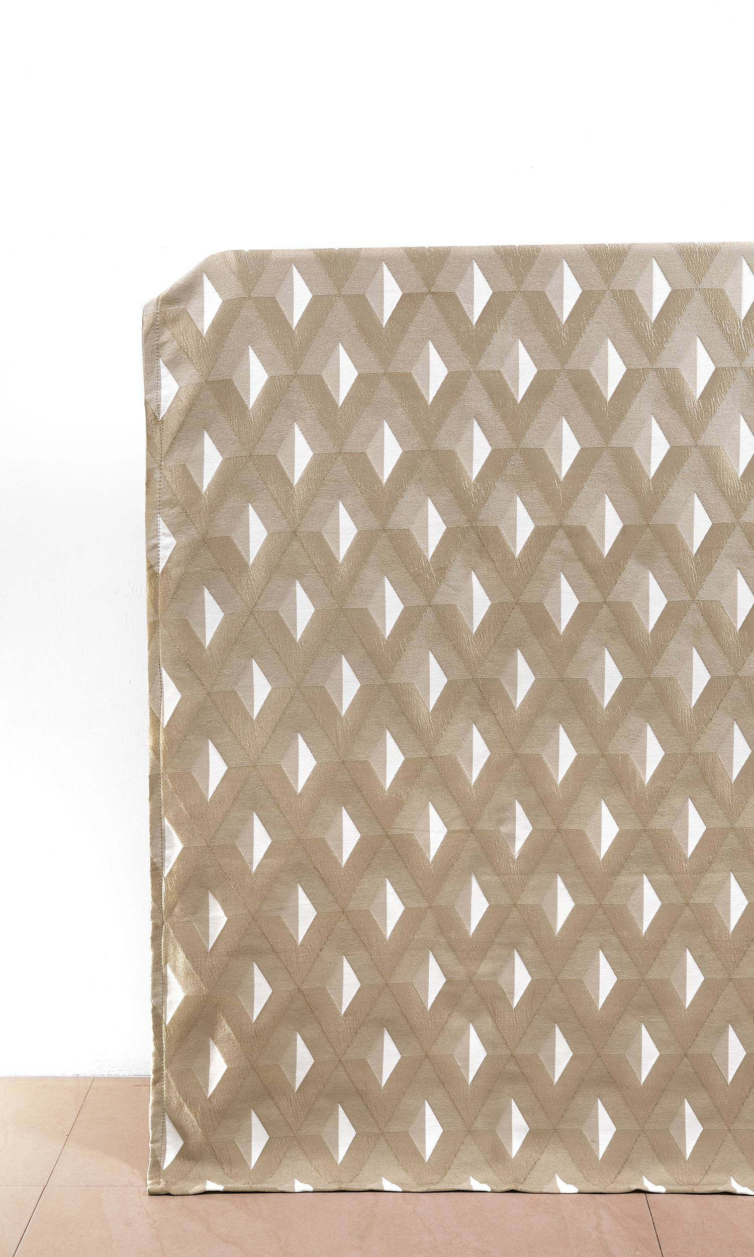 Geometric Home Décor Fabric By the Yard (Brown/ White)