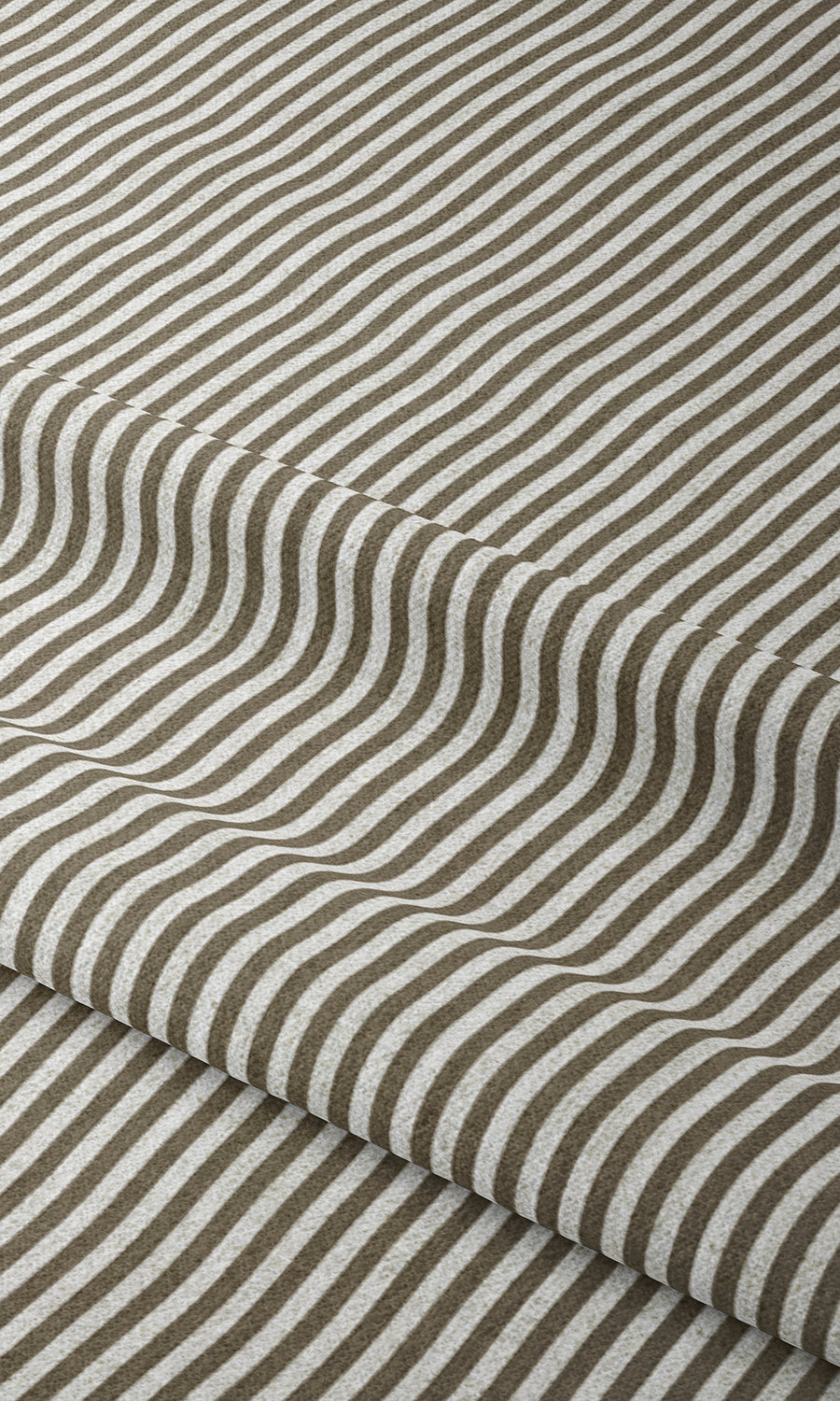 Striped Window Treatments Fabric By the Yard (Mocha Brown/ White)