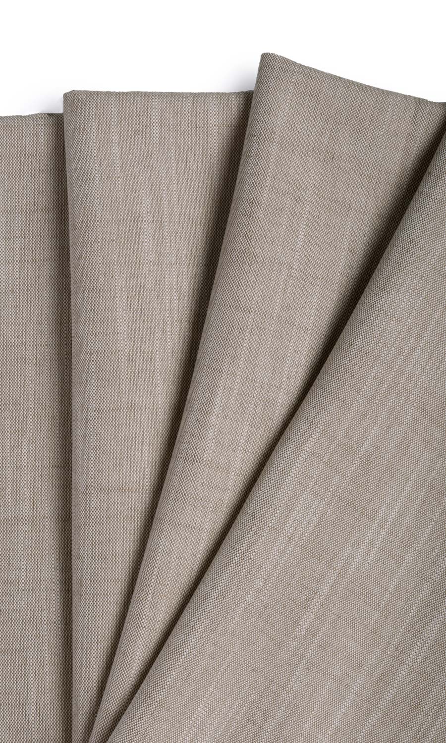 Plain Linen Texture Window Treatments Fabric Sample (Cedar Brown)