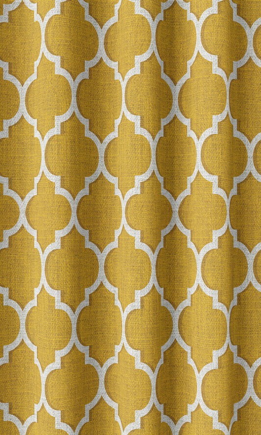 Trellis Tile Print Shades (Yellow/ White)