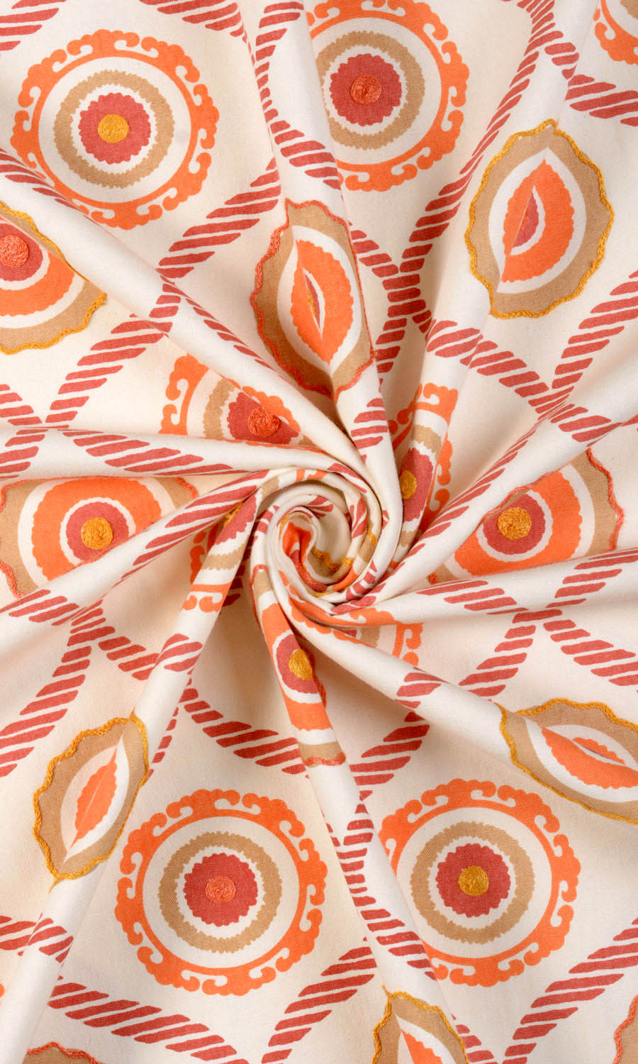 Patterned / Printed / Geometric / Polka Dots / Circles Window Treatments Fabric By the Yard