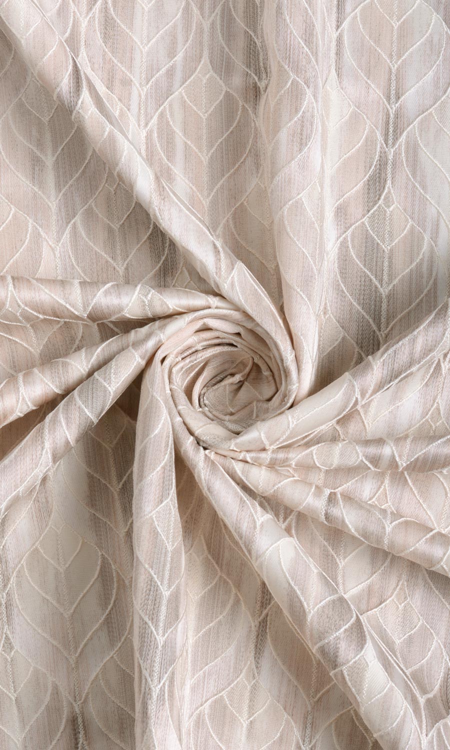 Petal Patterned Home Textile Fabric Material By the Yard (Pale Grey/ Beige)