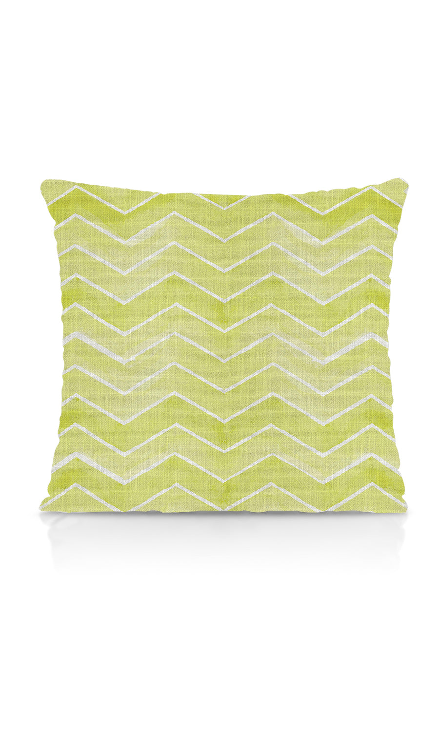 Chevron Print Home Textile Fabric Material By the Metre (Eggshell White/ Pear Green)