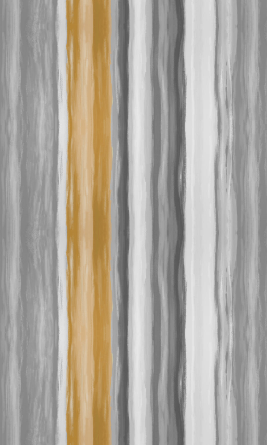 Dimout Striped Home Textile Fabric Material By the Yard (Grey/ Mustard Yellow)