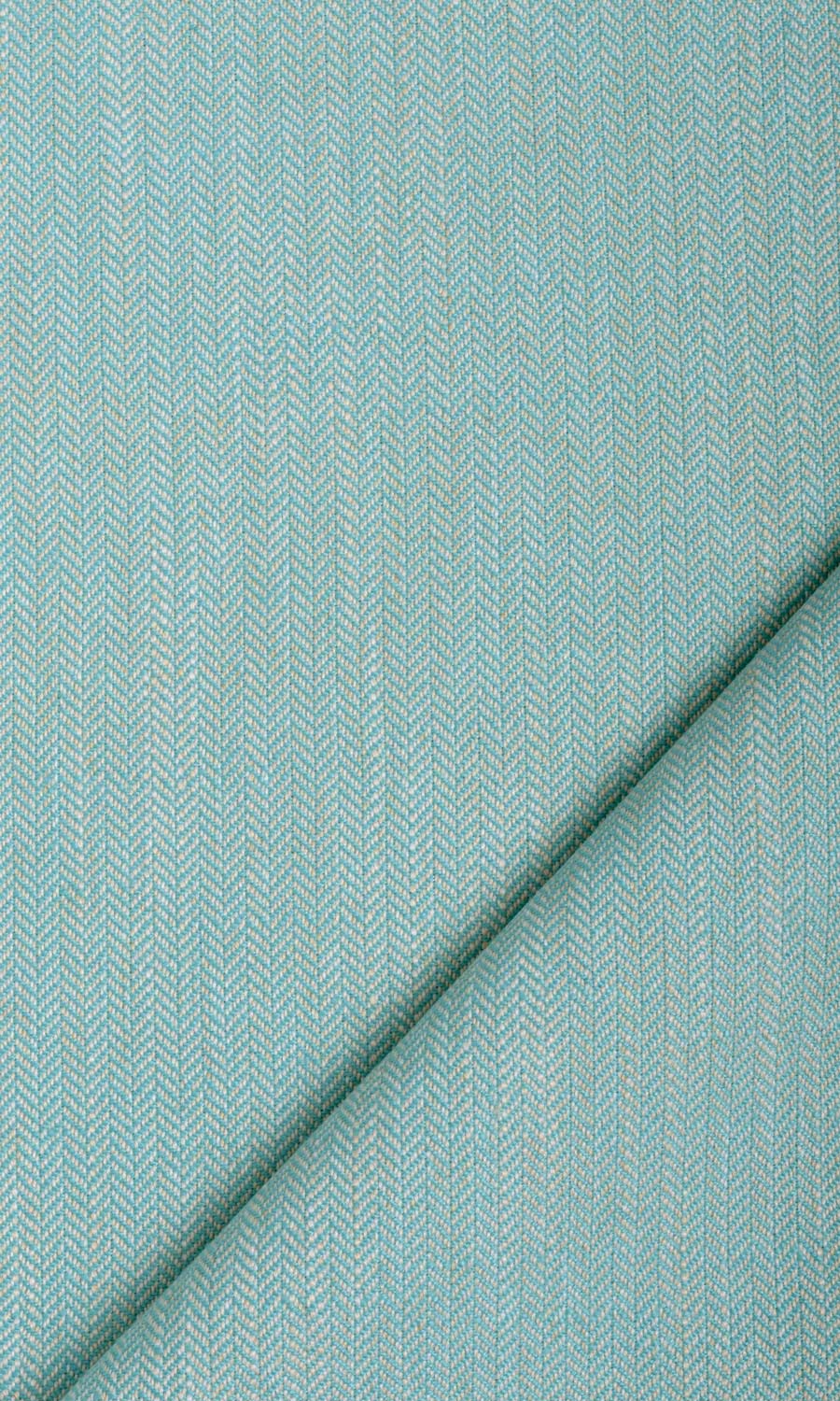 Herringbone Textured Fabric Material By the Yard (Turquoise Blue)
