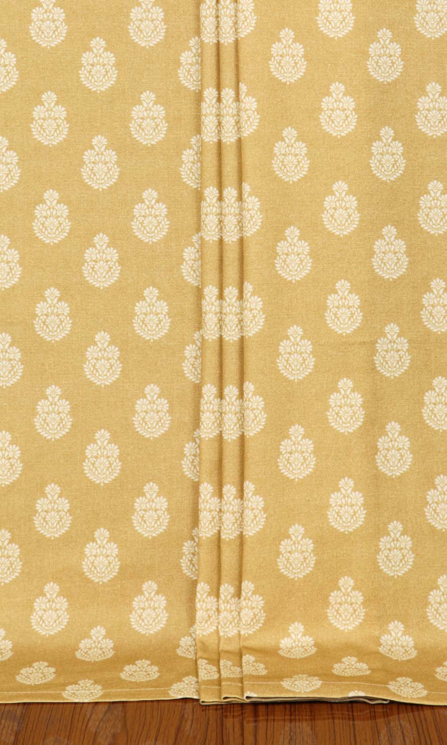 Floral Cotton Home Textile Fabric Material Sample (Yellow)