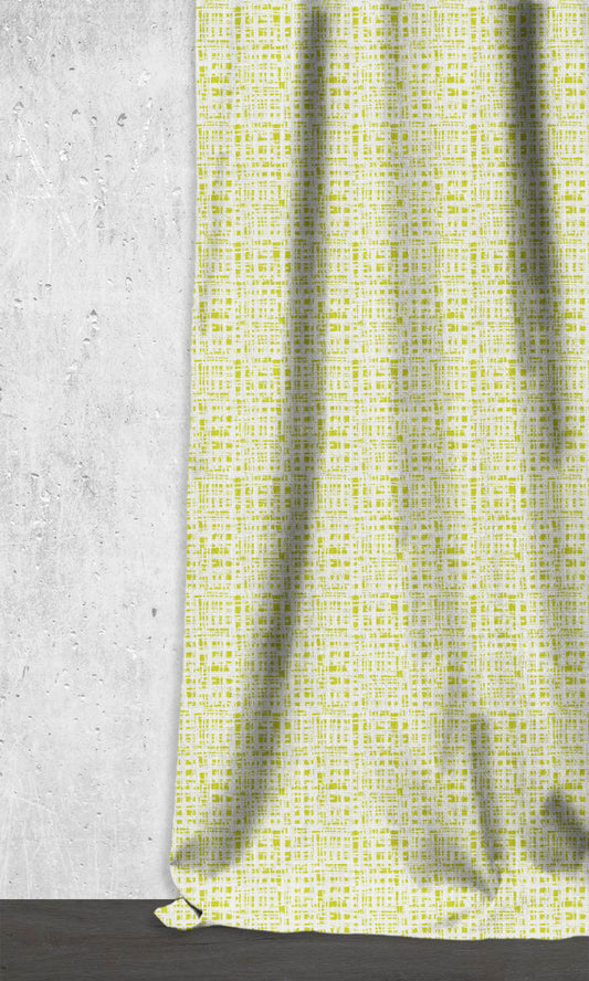 Abstract Print Blinds (White/ Pear Green)