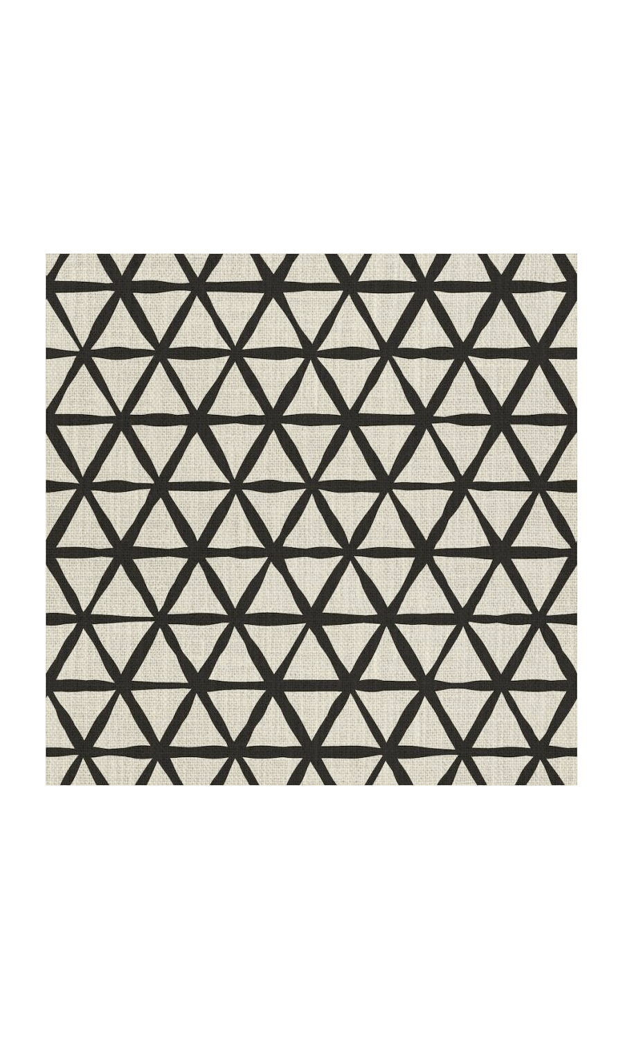 Geometrical Pattern Home Textile Fabric Material By the Metre (Black/ Ivory)