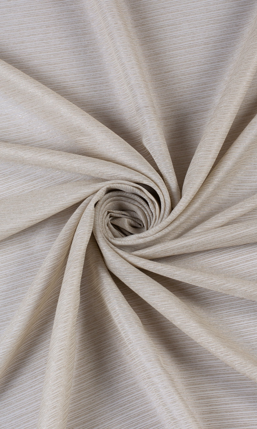 Striped Sheer Window Treatments Fabric By the Yard (Sand Beige)