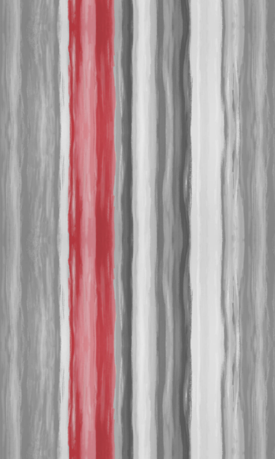 Dimout Striped Home Textile Fabric Material Sample (Grey/ Coral Red)