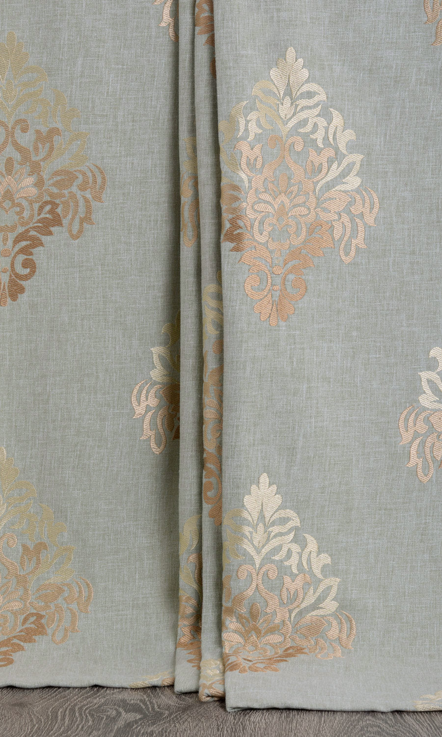Damask Patterned  Home Décor Fabric By the Yard (Gray/ Beige/ Brown)