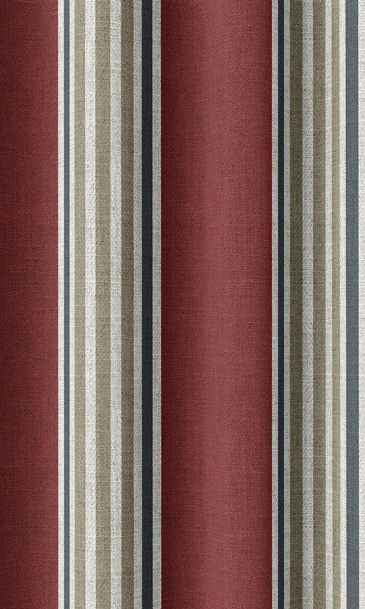Striped Shades (Deep Red/ Beige)