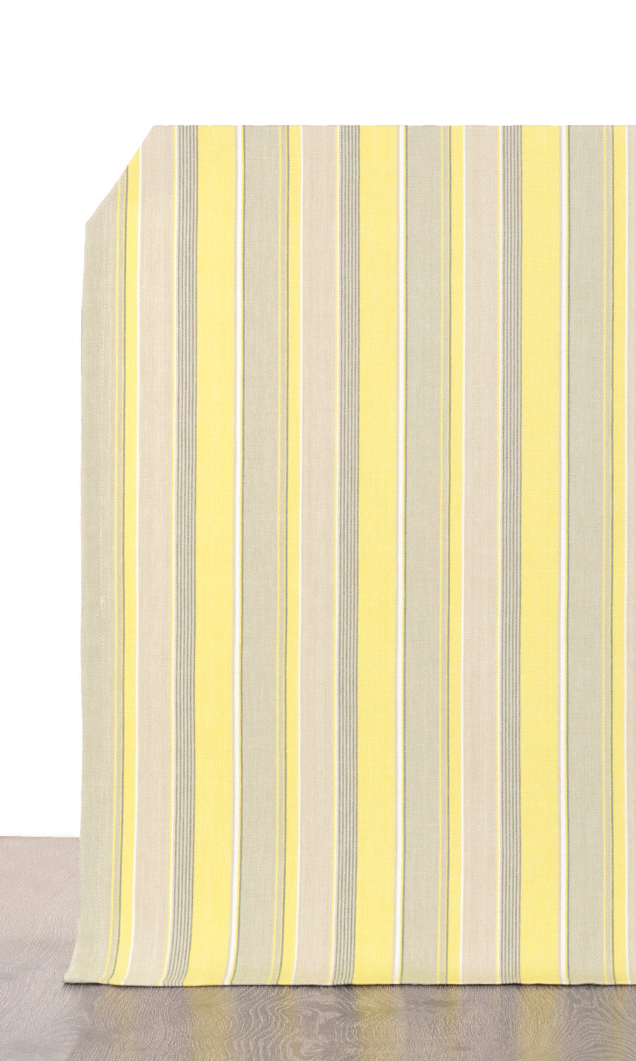 Striped  Home Décor Fabric By the Yard (Yellow/ Gray/ White)