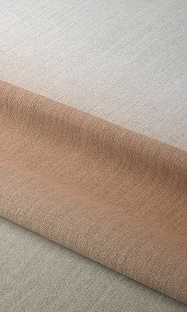 3-Tone Ombre Fabric Material By the Yard (Rust Orange/ Beige)