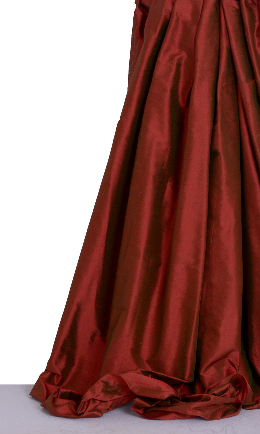 Shantung Silk Window Treatments Fabric By the Yard (Copper Red)