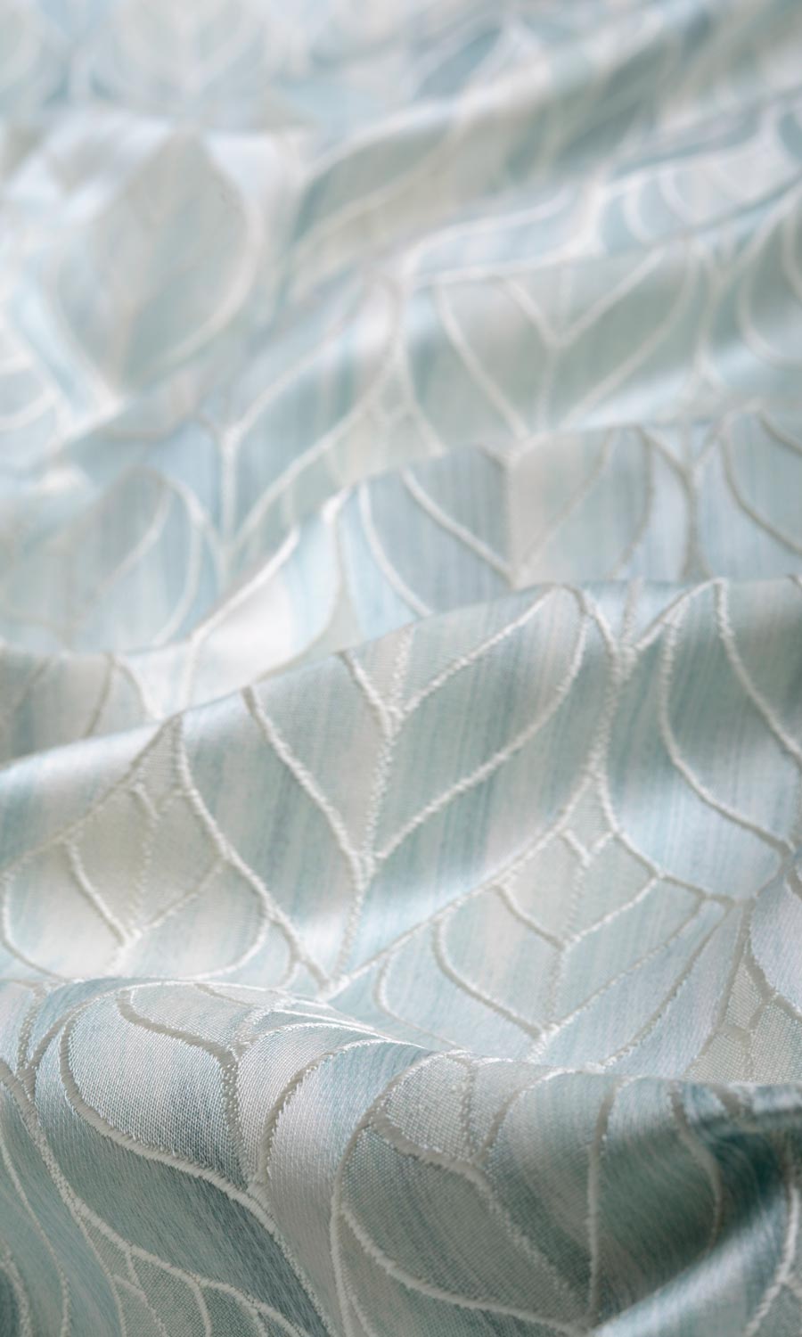 Petal Patterned Free Fabric Material Sample (Pale Aqua Blue)