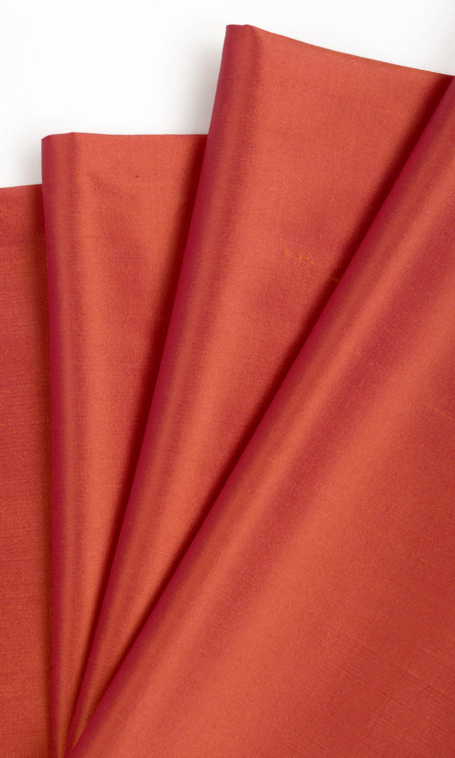 Shantung Silk Home Textile Fabric Material By the Yard (Brick Orange/ Red)
