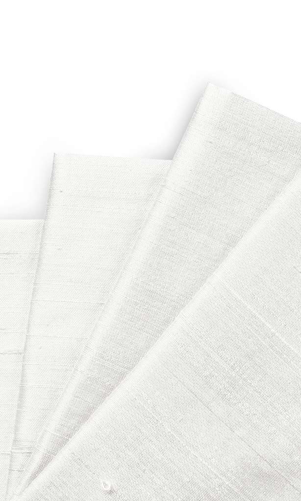 Pure Silk Window Treatments Fabric By the Yard (White)