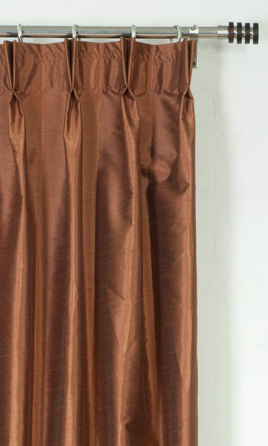 Faux Silk Home Textile Fabric Material By the Metre (Brown)