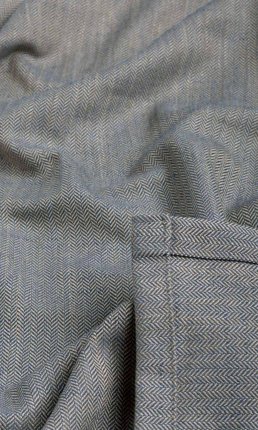 Herringbone Fabric Sample for Roman Blinds & Shades (Navy Blue/ Brown/ Grey)