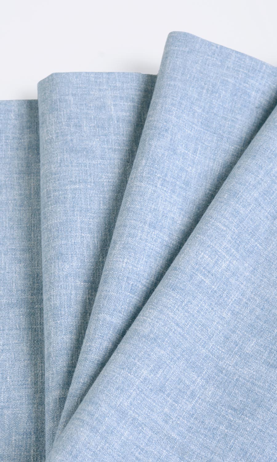 Poly-Cotton Blend Window Treatments Fabric Sample (Blue)