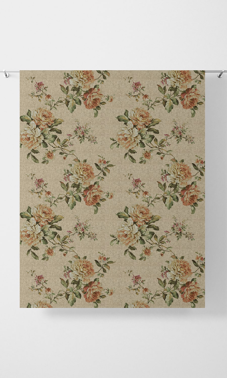 Modern Country Floral Home Décor Fabric By the Yard (Yellow)