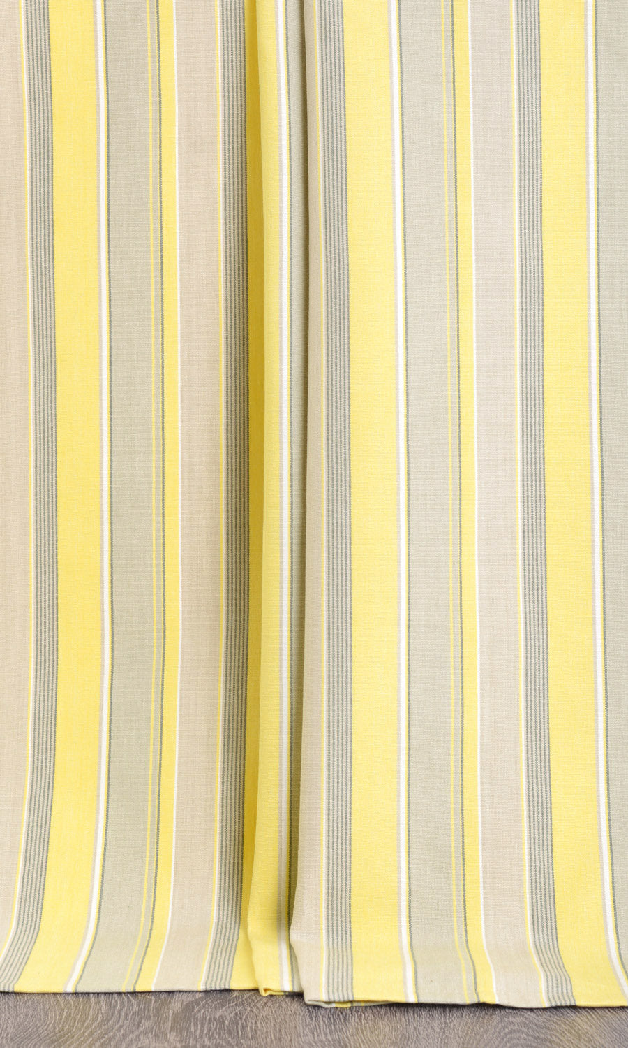 Striped  Home Textile Fabric Material By the Yard (Yellow/ Gray/ White)