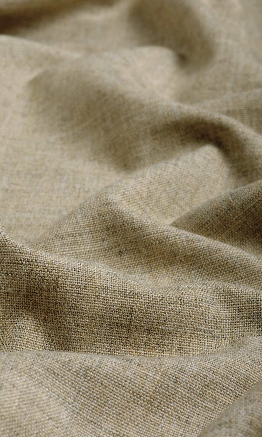 Linen Texture Fabric By the Yard for Curtains & Drapes (Taupe/ Brown)