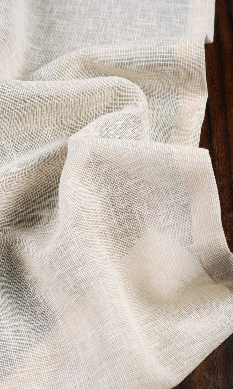 Plain Sheer Free Fabric Material Sample (Beige)