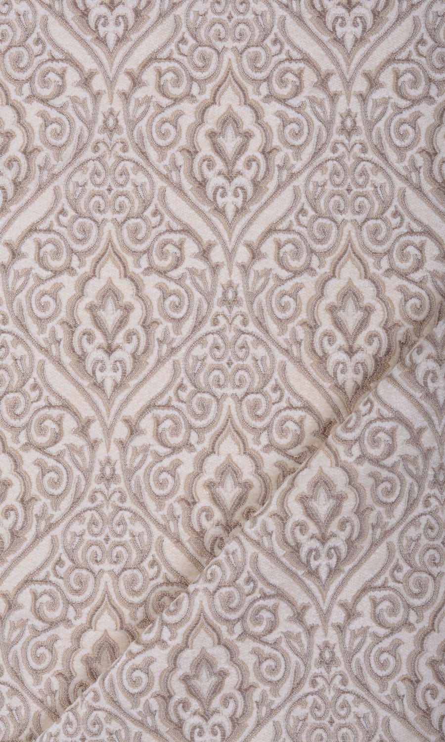 Velvet Fabric By the Yard for Curtains & Drapes (Ivory/ Beige)