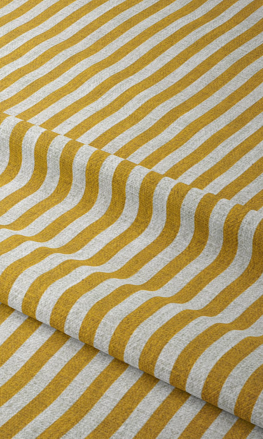 Modern Striped Window Treatments Fabric Sample (Deep Yellow/ White)