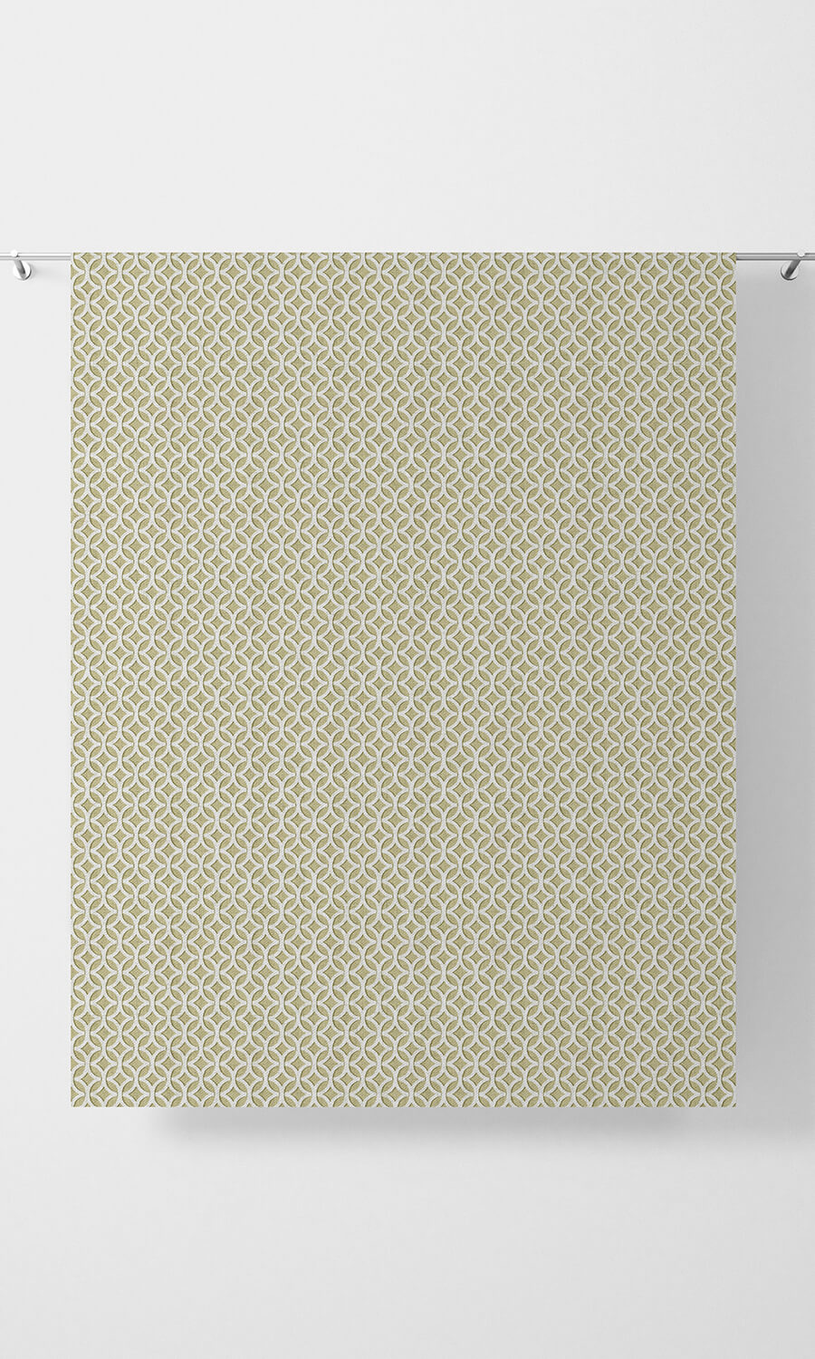 Geometric Print Fabric Material By the Metre (Pastel Green)