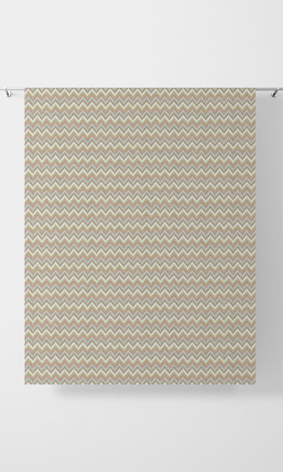 Chevron Patterned Home Décor Fabric By the Metre (Pink/ Green/ Blue)