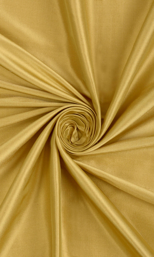Shantung Silk Home Décor Fabric By the Yard (Ochre/ Mustard Yellow)