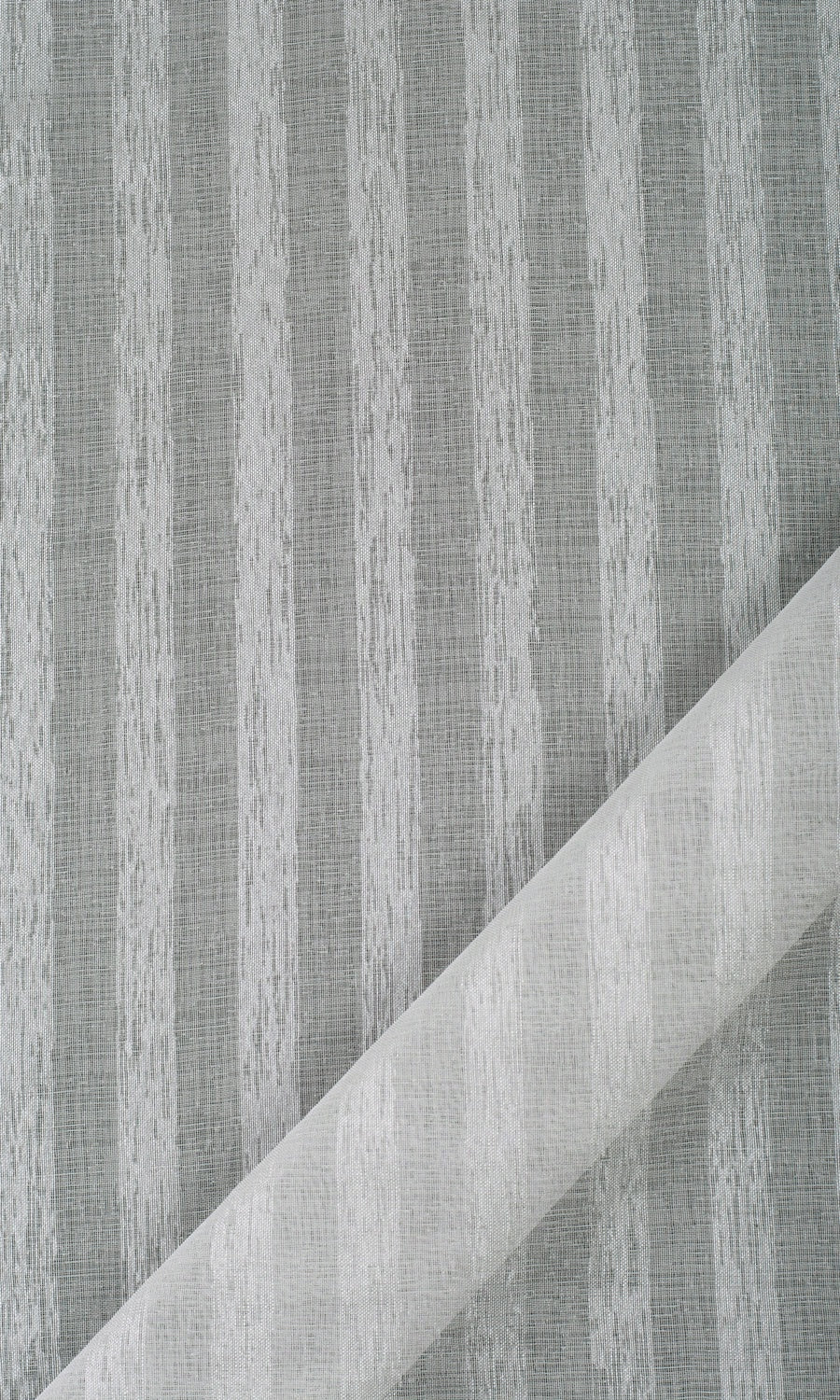 Striped Sheer Fabric Material By the Yard (Grey)