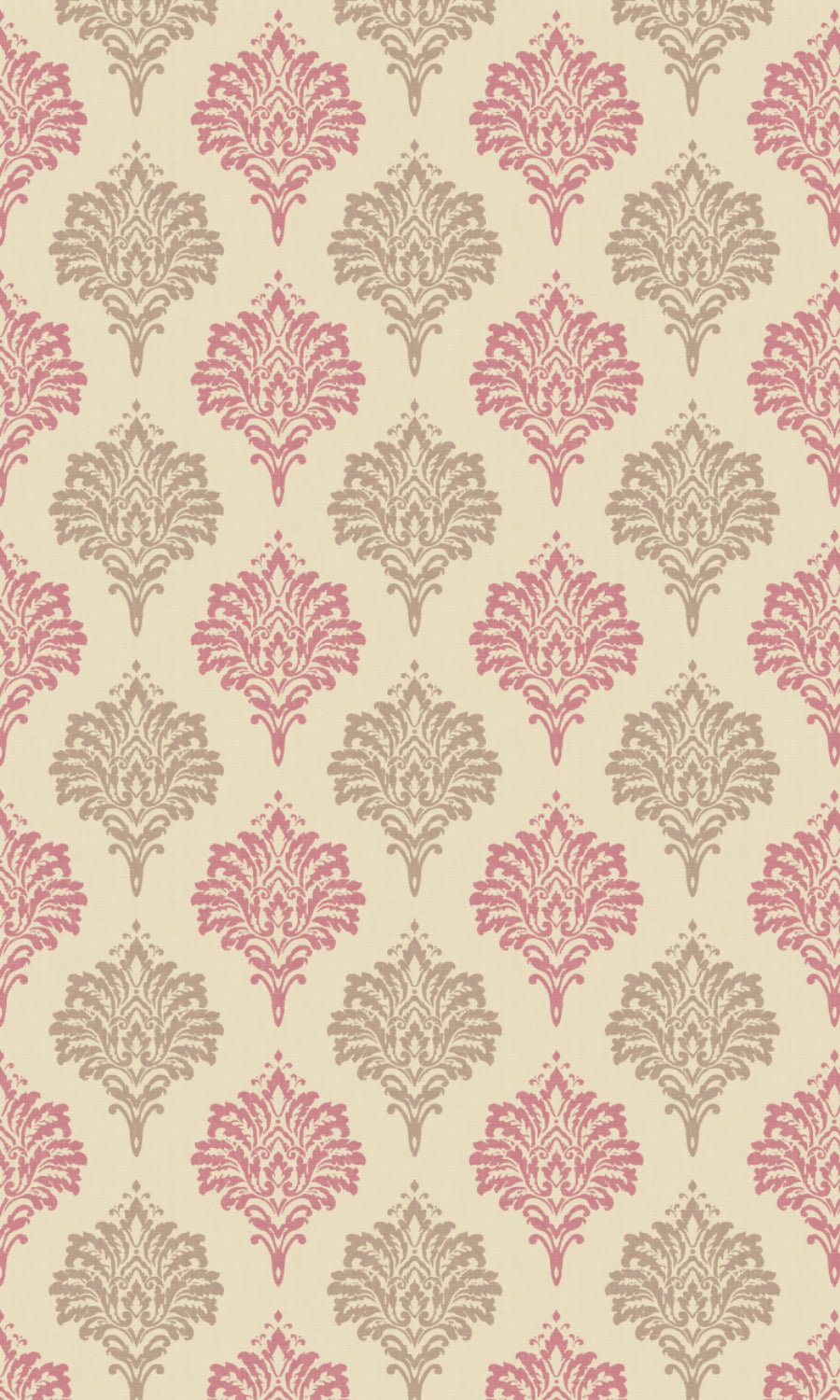 Dimout Damask Home Textile Fabric Material By the Yard (Pink/ Grey/ White)