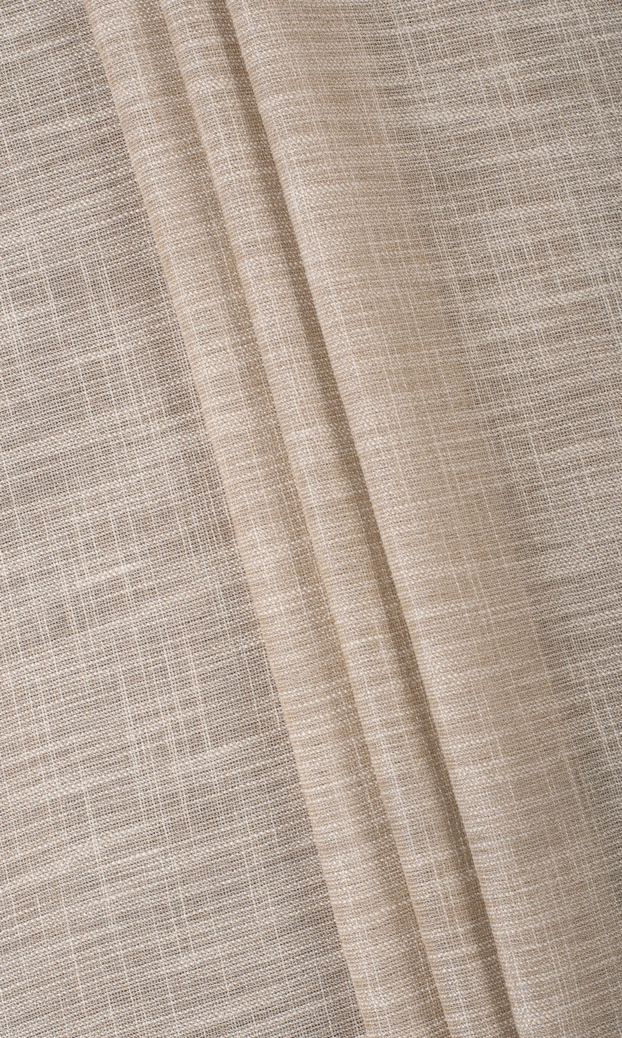 Textured Sheer Home Textile Fabric Material Sample (Biscotti Beige)