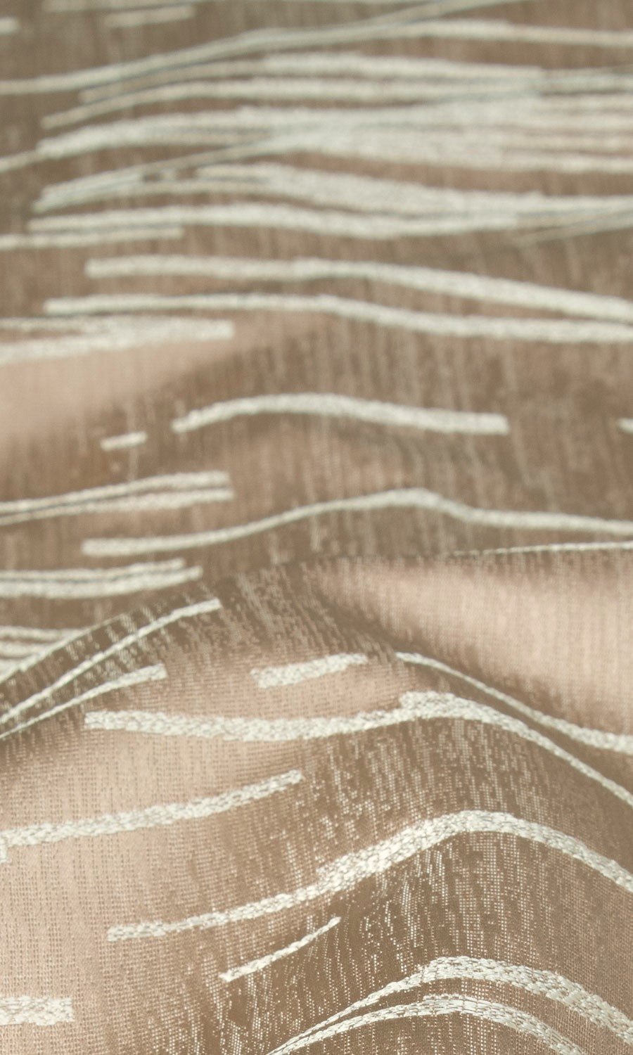 Abstract Patterned Fabric Material By the Yard (Pink-Beige)