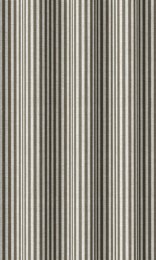 Striped Print Roman Shades (Brown/ White)