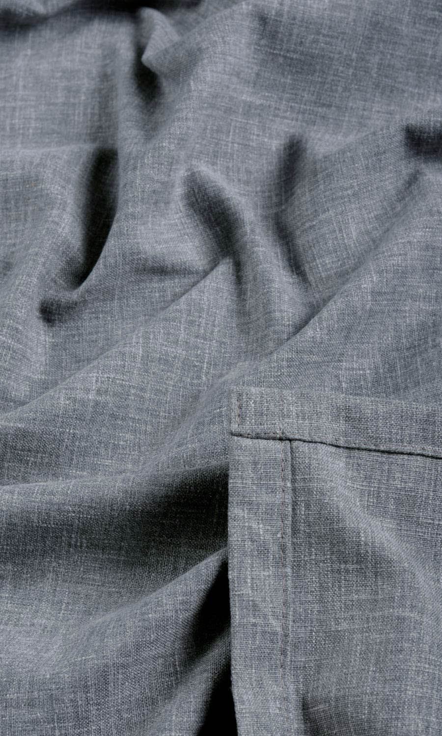 Linen Texture Fabric By the Yard for Curtains & Drapes (Steel Grey)