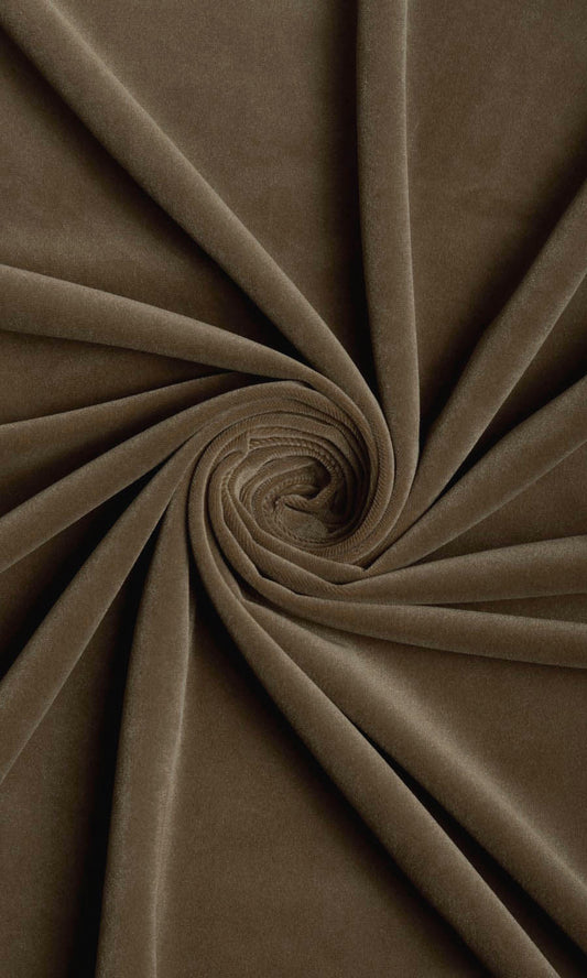 Velvet Home Décor Fabric By the Yard (Mocha Brown)