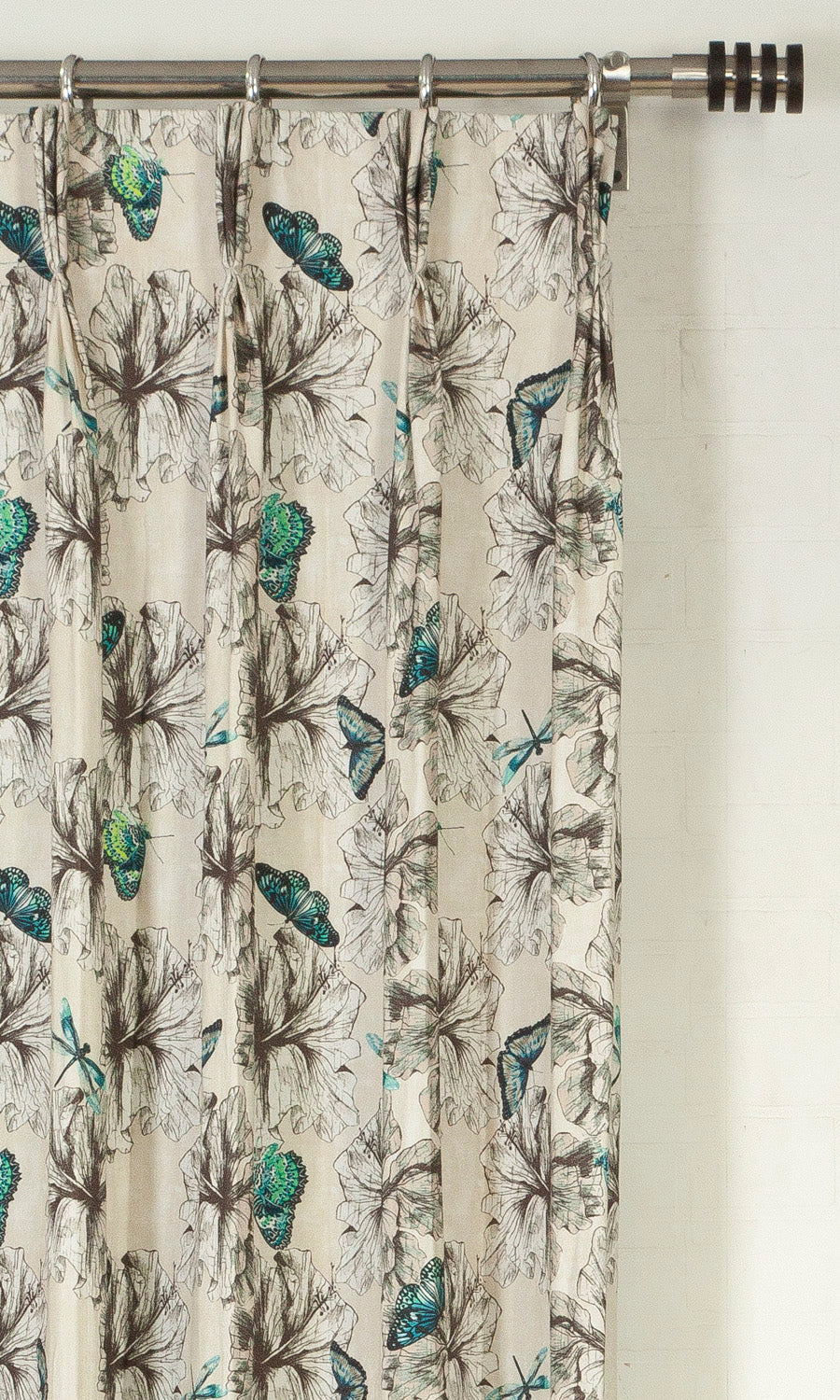 Butterfly Print Cotton Home Textile Fabric Material Sample (Blue)