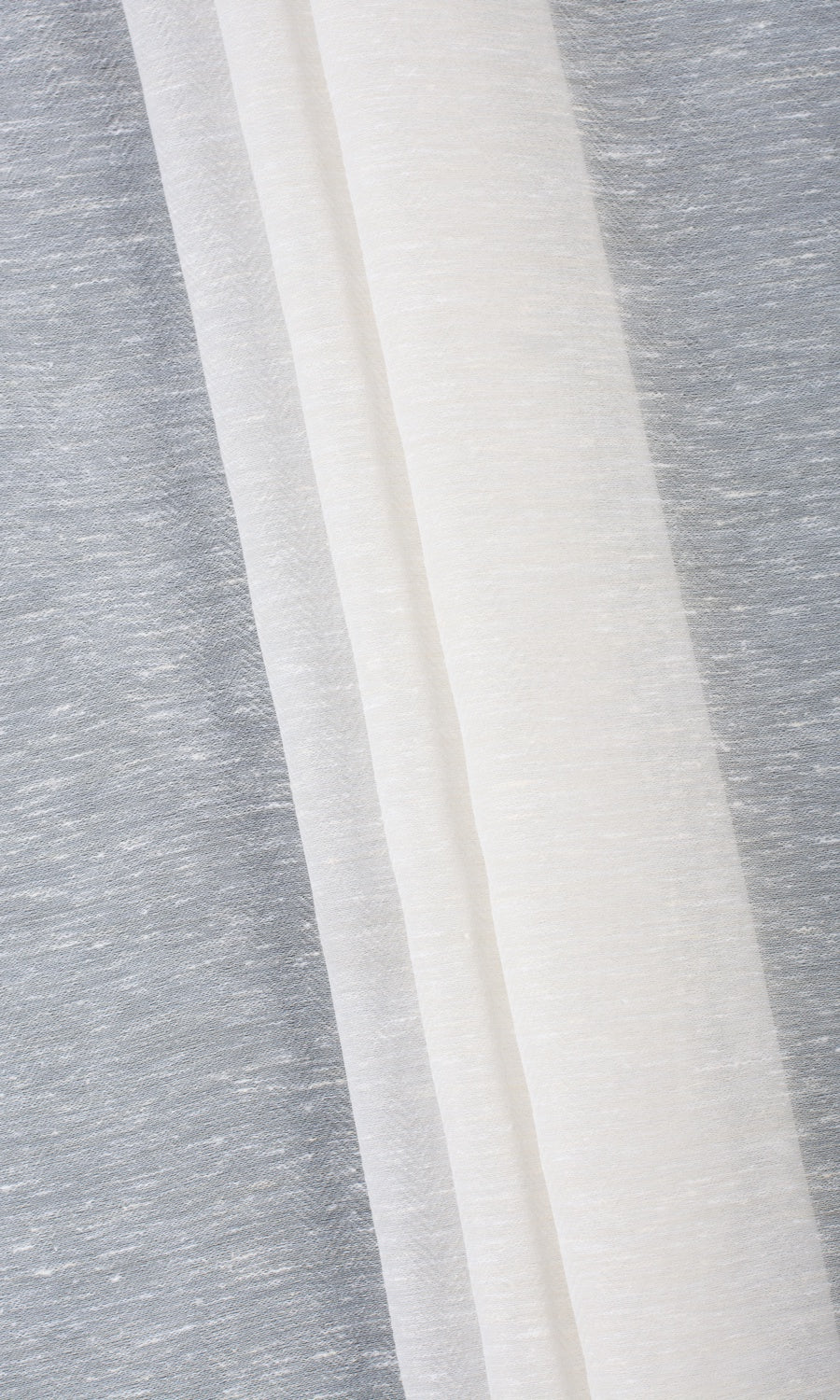 Textured Sheer Window Treatments Fabric Sample (Cotton White)