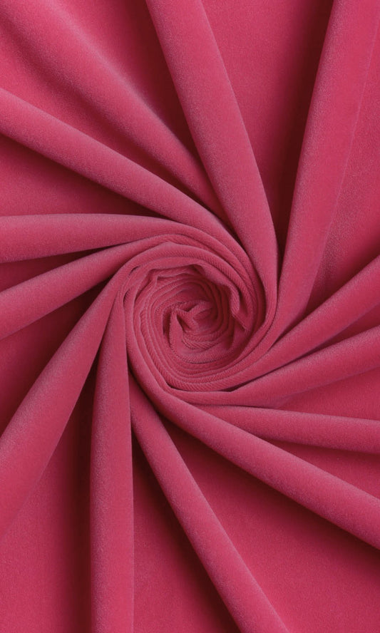 Velvet Home Décor Fabric By the Yard (Hot Pink)
