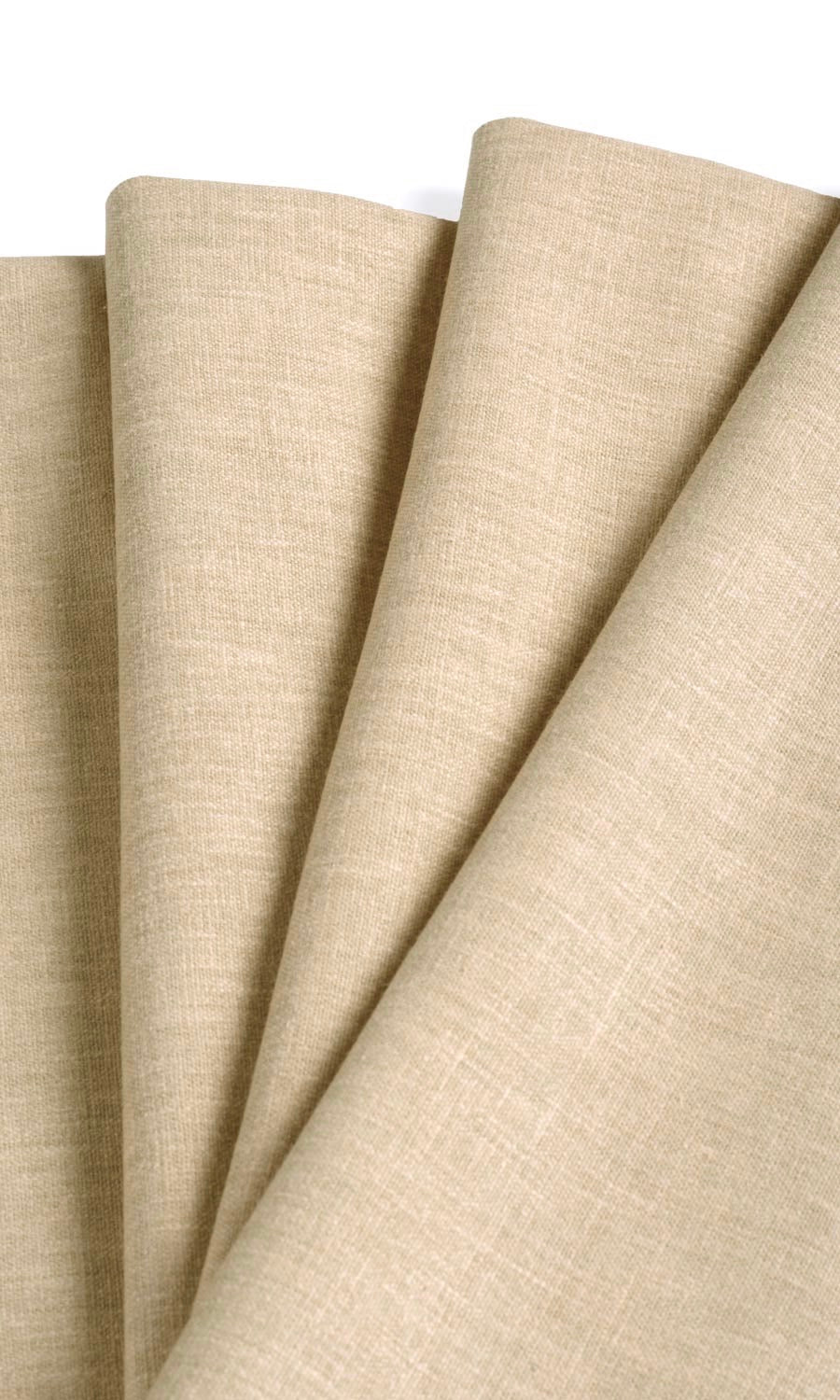 Linen Texture Window Treatments Fabric By the Yard (Wheat Beige)