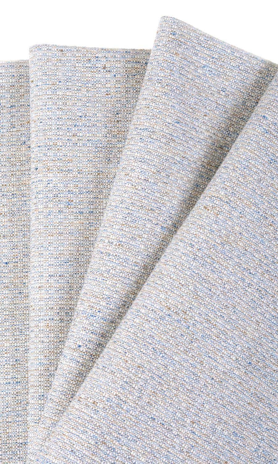 Textured Poly-Cotton Fabric Material By the Yard (Gray/ White)