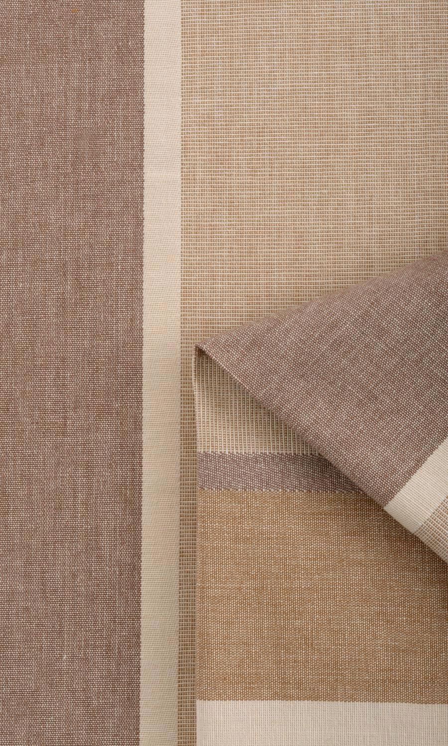 Cotton Window Treatments Fabric By the Yard (Beige/ Brown)