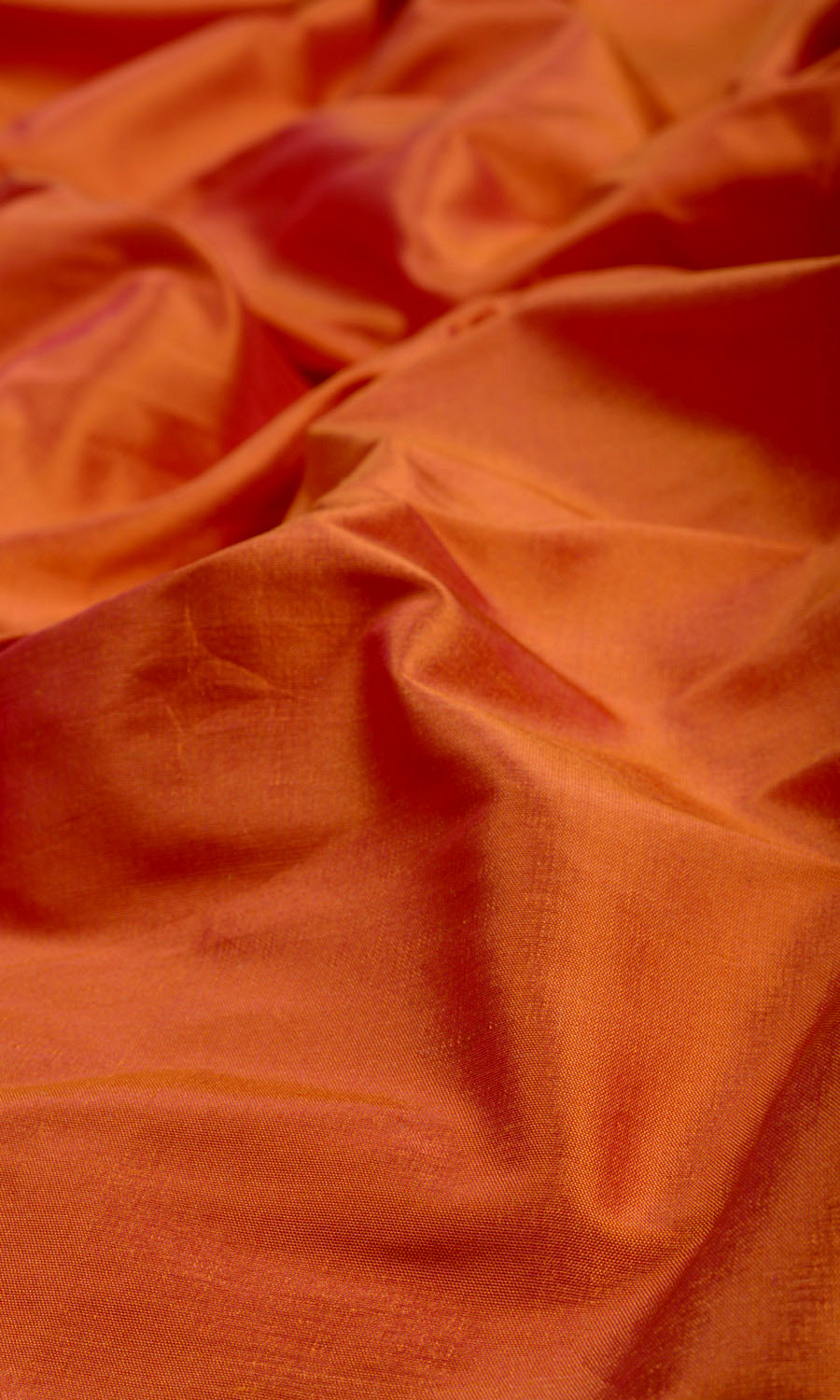 Shantung Silk Window Treatments Fabric Sample (Saffron Orange)